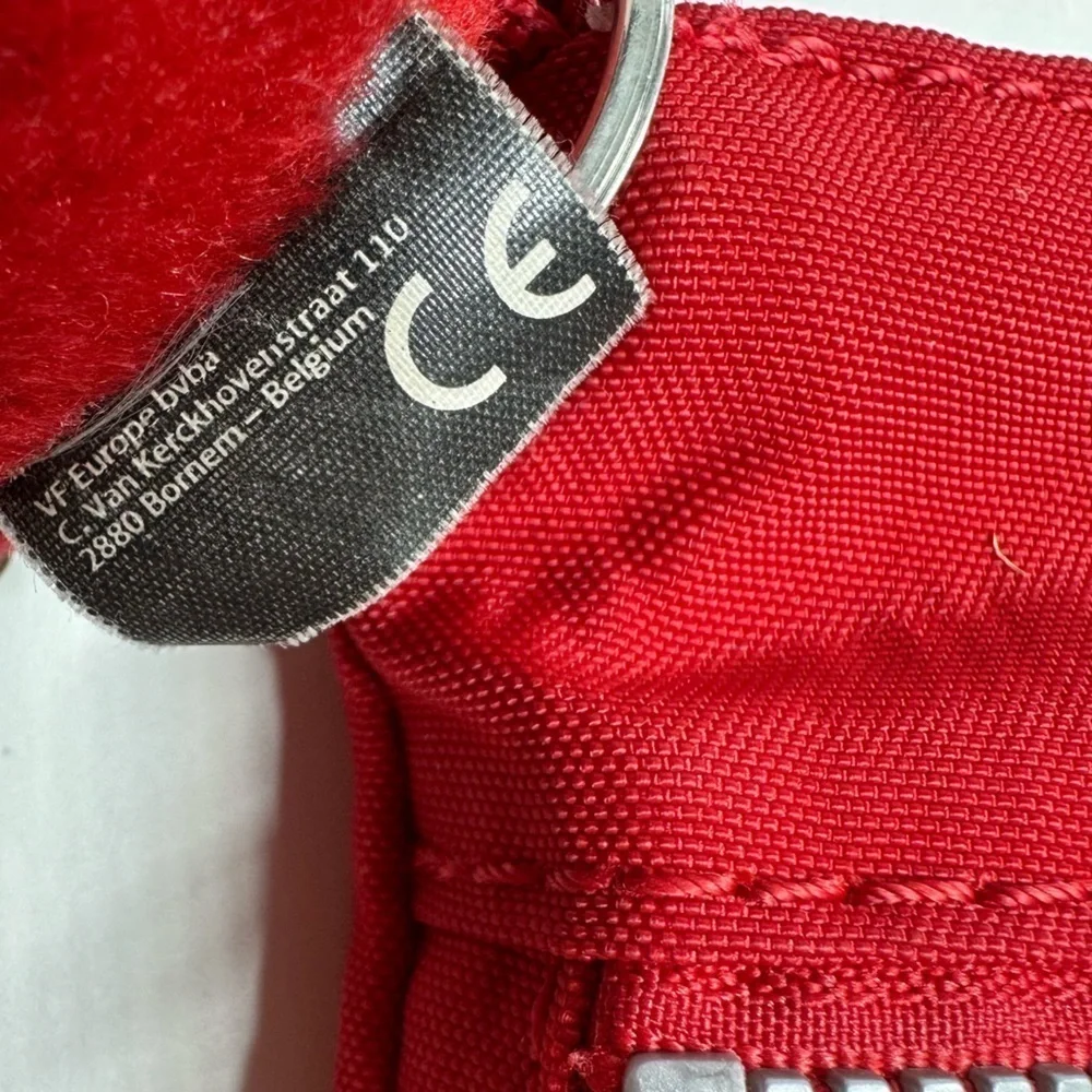 Kipling Red Crossbody Bag Small Double Outside Pockets Jaxton Gorilla Charm